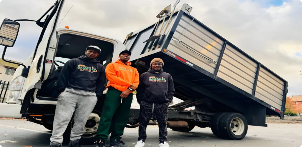 Same-Day Junk Removal Pros crew with truck Seattle